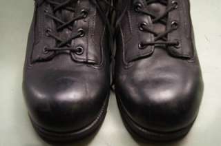 Wellco Combat Black Leather 11 W Mens Work Boots  