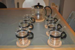 Bodum Teekanne+6 Teegläser mit Umrührer und Untersetzer in Nordrhein 