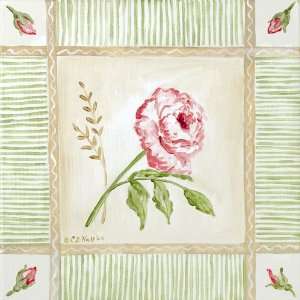  Cottage Rose Canvas Reproduction   Right Leaning