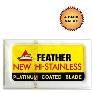 Feather Hi Stainless Platinum Double Edge Razor Blades 