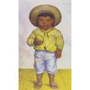    Muchacho Mexicano artist Diego Rivera 17x28