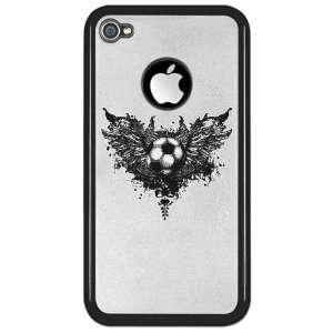   or 4S Clear Case Black Soccer Ball With Angel Wings 