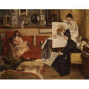  Hand Made Oil Reproduction   Alfred Stevens   24 x 20 