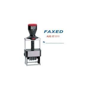   : COSCO ClassiX Self Inking FAXED Message/Date Stamp: Office Products