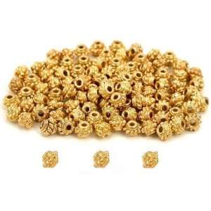 Rope Bali Bead Gold Plated Wholesale 4.5mm Approx 100  