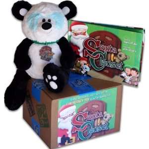  Santa Clauset Toys Blue Patches Panda with Santa Clauset 