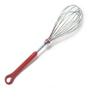  Stainless Steel Balloon Whisk with Red Handle   13 Inch 