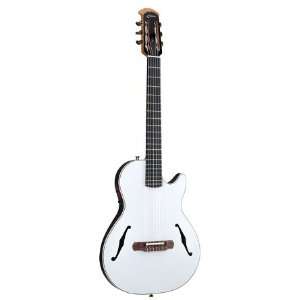  Ovation YM63 Viper   6 String Acoustic Elec Guitar   White 