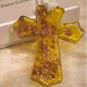  Murano Art Glass Cross(gold) 