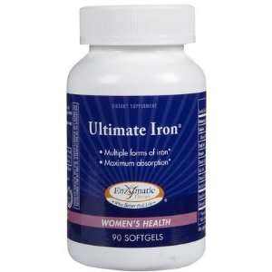  Enzymatic Therapy   Ultimate Iron 90 gels (Pack of 2 