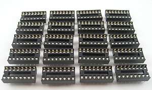 16 Pin Low Profile IC Sockets Lots of 20  