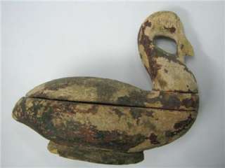 ANTIQUE WOOD DUCK , BOX . WOODEN / PAINTED  
