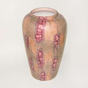  SCHEURICH 1980s Snakeskin Floor Vase West German Pottery Ceramic
