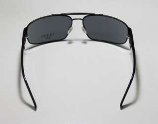 NEW GUESS 6464 BRAND NAME METAL BLACK ARMS MIRRORED GRAY LENSES 
