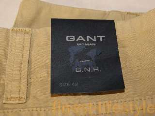 Gant Jeans Rock Khaki Baumwolle/Leinen 42 NEU  