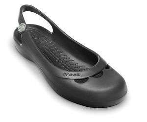 Crocs Shoes Genuine Jayna Womens Black Flat Shoes Sizes UK 4   9 