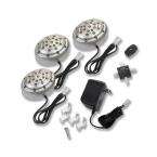 LED Puck Accent Light with Nickel Finish (3 Pack)