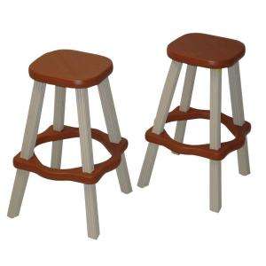 Leisure Accents 26 In. Redwood Resin High Bar Stools (Set of 2) LABS26 