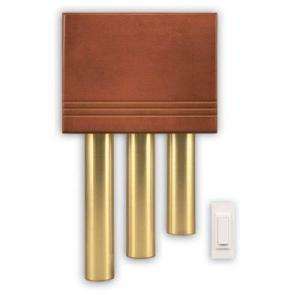 Heath Zenith Wireless Door Chime Kit With Solid Cherry Cover And Brass 