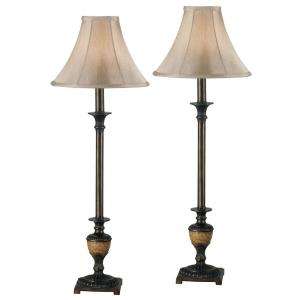   Pack 30 in. Crackled Bronze Buffet Lamp Set 30944 