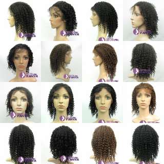 20 Jerry Curl Full Lace Cap India Remy 100% Human Hair Wig 5 