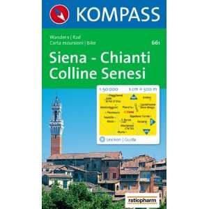 Kompass Karten, Siena, Chianti, Colline Senesi Wande  und Bikekarte 