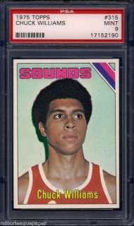 1975 Topps #315 Chuck Williams ABA Memphis Sounds PSA 9  