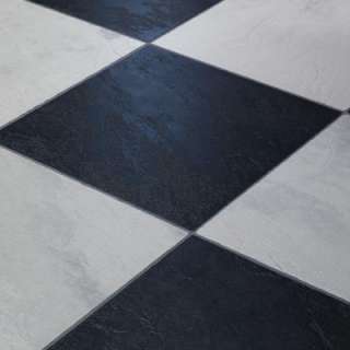 DuPontBlack and White Chess Slate 10mm Laminate Flooring SAMPLE Plus 2 