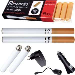 Riccardo® e Zigarette R102   XXL Set incl.10 Liquid Depots mit 0,0 mg 