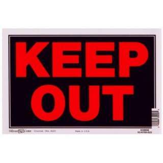 Hillman 8 In. X 12 In. Red and White Plastic Keep Out Sign 839898 at 