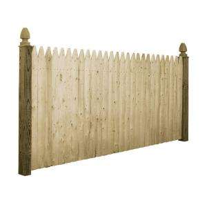   SPF 4 in. Gothic Stockade Fence Panel 73000417 