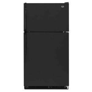   Ft. 33 In. Wide Top Freezer Refrigerator in Black 