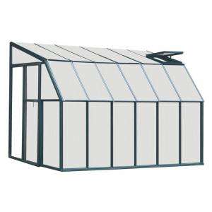Rion Lean To 6 ft. 6 in. x 20 ft. 9 in. Green Frame Dual Polycarbonate 