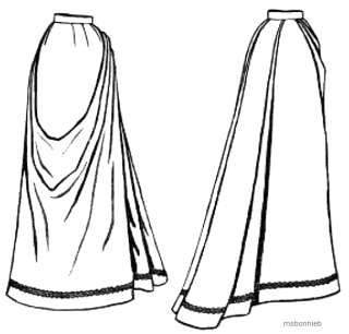 Truly Victorian 1891 French Fan Skirt Pattern size 0 26  