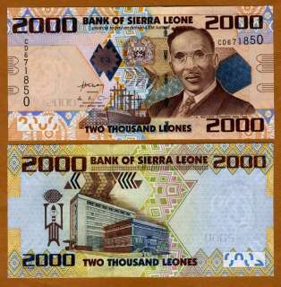 Sierra Leone, 2000 (2,000) Leones, 2010, P NEW, UNC  