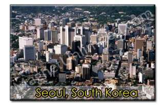 Downtown Seoul South Korea Souvenir Fridge Magnet #2  