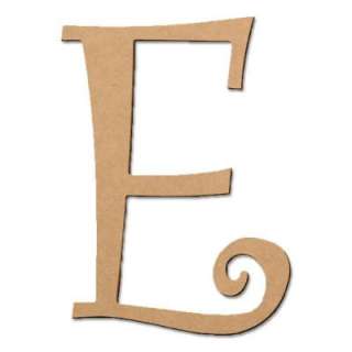   Craft MIllworks 8 In. MDF Curly Letter (E) 47220 
