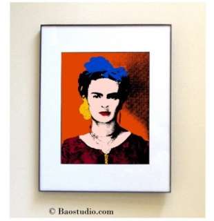 Frida Kahlo   Framed Pop Art Signed Dated  