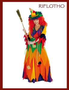 Hexe Zauberin Kunterbunt Karneval Fasching Kostüm Gr.48  