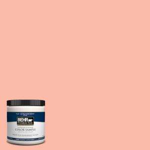 BEHR Premium Plus 8 oz. Blushing Apricot Interior/Exterior Paint 