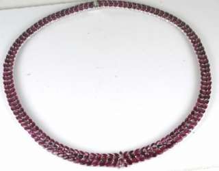 HiEnd 34.10ctw Thailand World Class Ruby Sterling Necklace 38.6g 