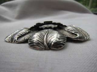 Vintage 1950s Signed CINI Large 3 Sterling Silver CROWN & Feather 