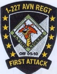 US ARMY AVIATION PATCH   1 227TH AVN 1ST ATTACK  