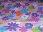 FLOWERS 2 YARDS FLEECE FABRIC AWSOME COLORS FOR LITTLE GIRLS