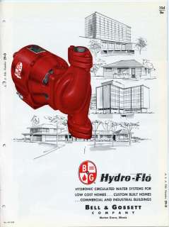   & Gossett Company Hydro Flo Heating Catalog Asbestos Hot Water B&G