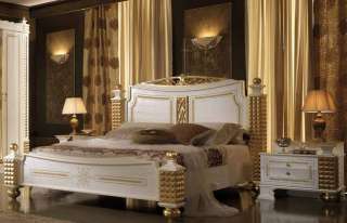 Exklusives Doppelbett Mythos Gold Hochglanz Königstil Luxus 