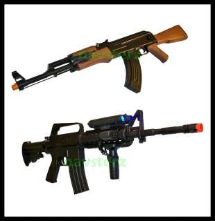 2x Lot Airsoft Spring AK 47 AK47 M16 M4 Carbine RIS Rails Rifle Gun 