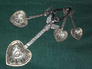   & HEARTS metal LOVE MEASURING SPOONS and a pinch of love  
