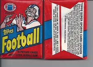 1982 TOPPS FOOTBALL UNOPENED CARD PACK FROM BOX  