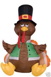 Airblown Inflatable Thanksgiving Turkey 4 FT Lights Up  